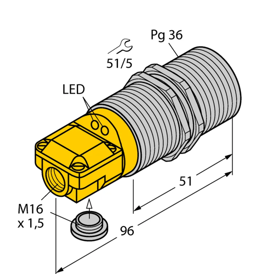 Turck Turck BI25-G47SR-VN4X2 15748 inductive sensor NPN electrician tool — product photo