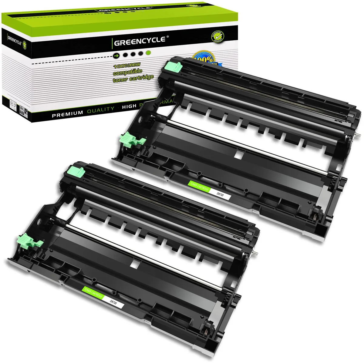 GREENCYCLE GREENCYCLE TN760 DR730 drum unit 2-pack black 12000 pages — product photo