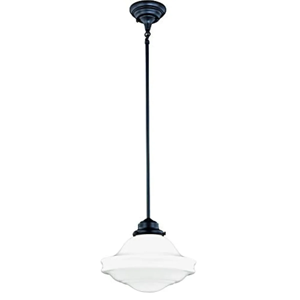 Vaxcel Vaxcel Huntley 1-Light Bronze Pendant White Glass 12 14.75 59.75 — product photo