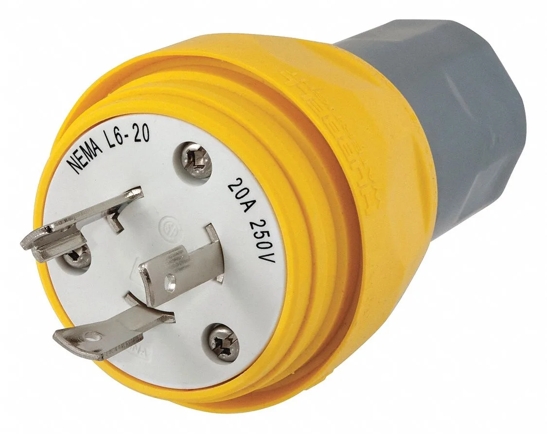 Hubbell Incorporated Hubbell Incorporated HBL26W48 Watertight Locking Plug L6-20P 20 A 250V AC — product photo