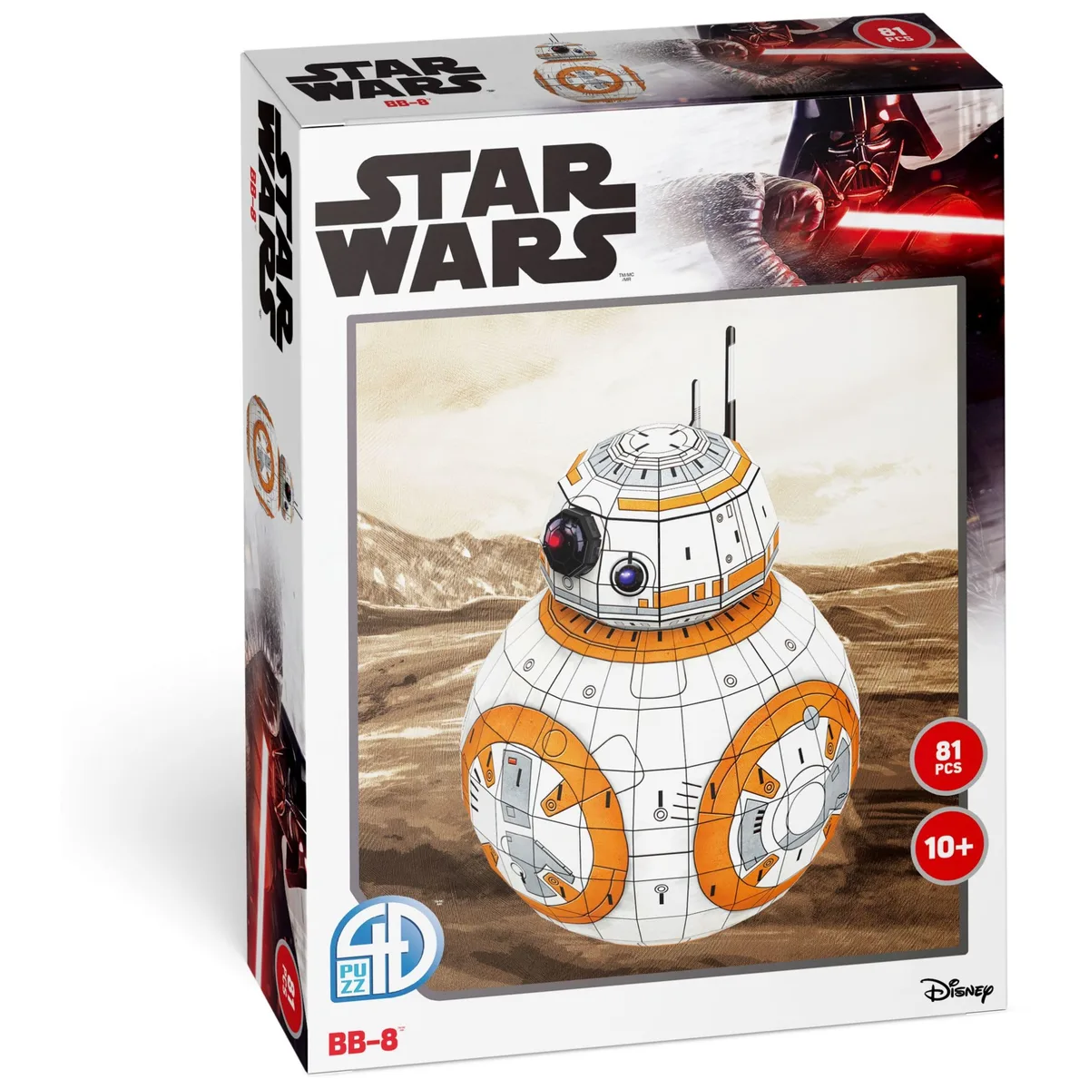 4D Cityscape 4D Cityscape Star Wars BB-8 3D Paper Model 81 Piece Educational — product photo