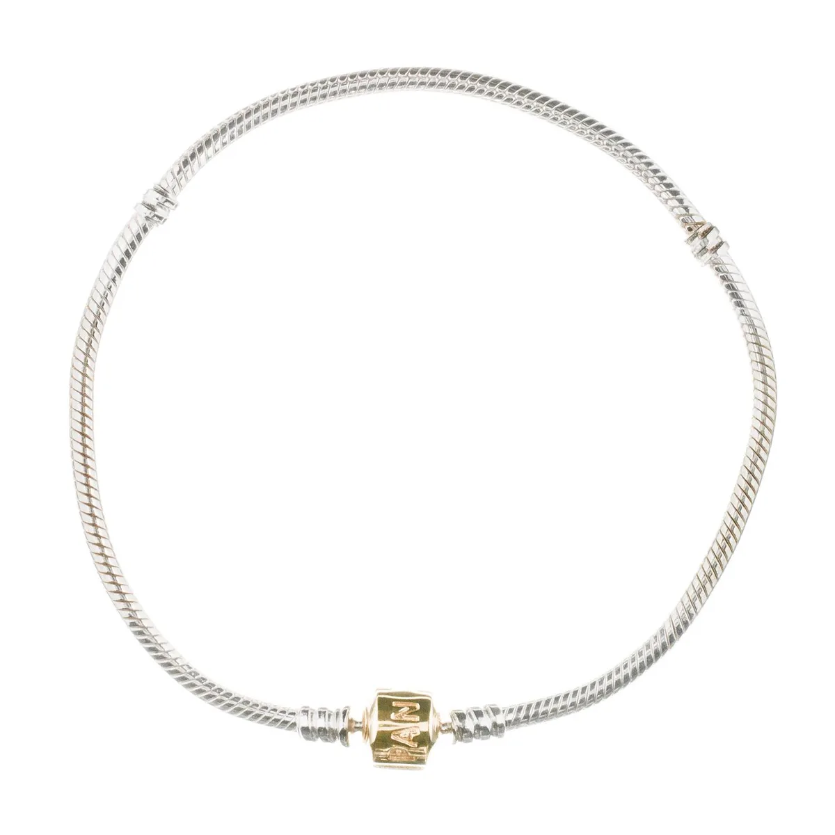 PANDORA PANDORA 590702HG-23 Sterling Silver Bracelet 14K Gold Clasp 23 cm — product photo