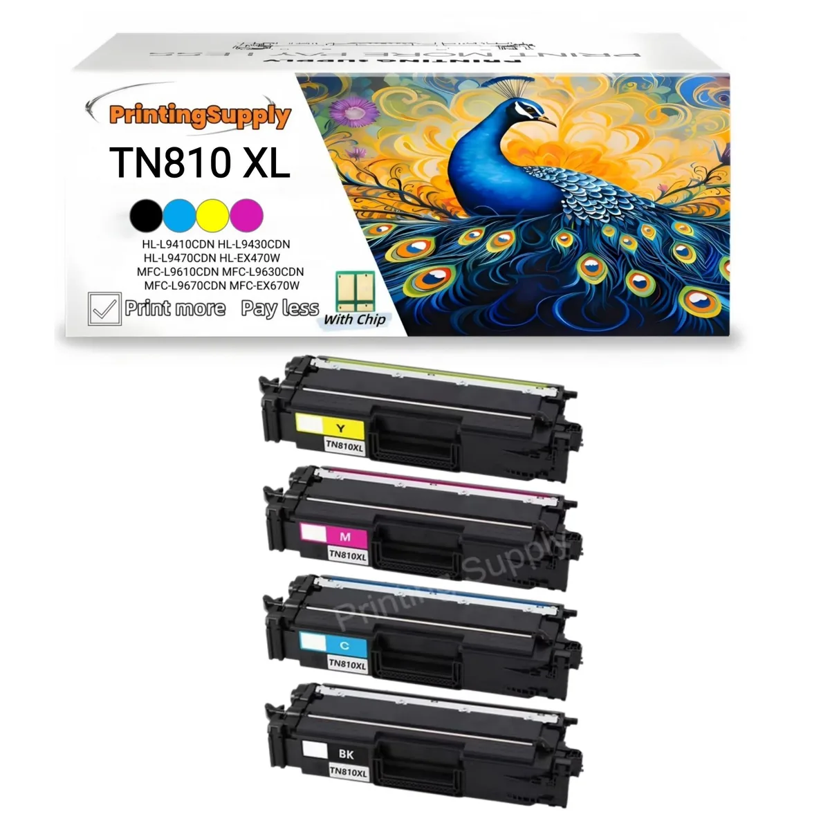 Ninestar Technology Ninestar Technology TN810XL 4-Pack toner cartridge (BK/C/M/Y) — product photo