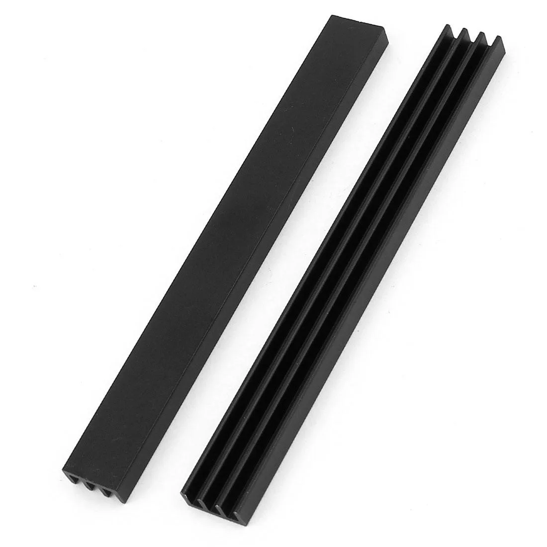 Unique-Bargains Unique-Bargains Black Aluminum Heat Sink 100x11x5mm 2 Pieces — product photo