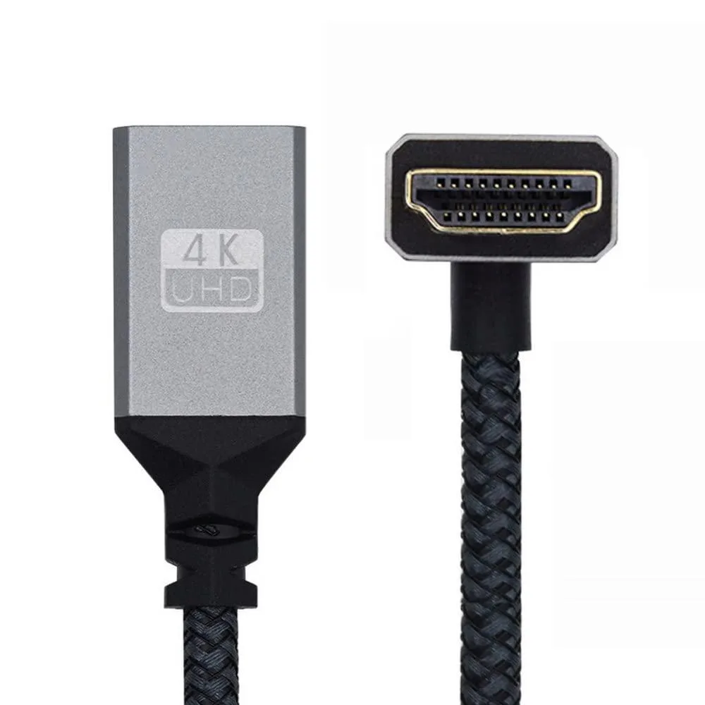 LORDWORLD LORDWORLD HDMI Extension Cable 4K 60Hz 1.4 .5ft 90° Down Angled Male to Female 19 Pin — product photo