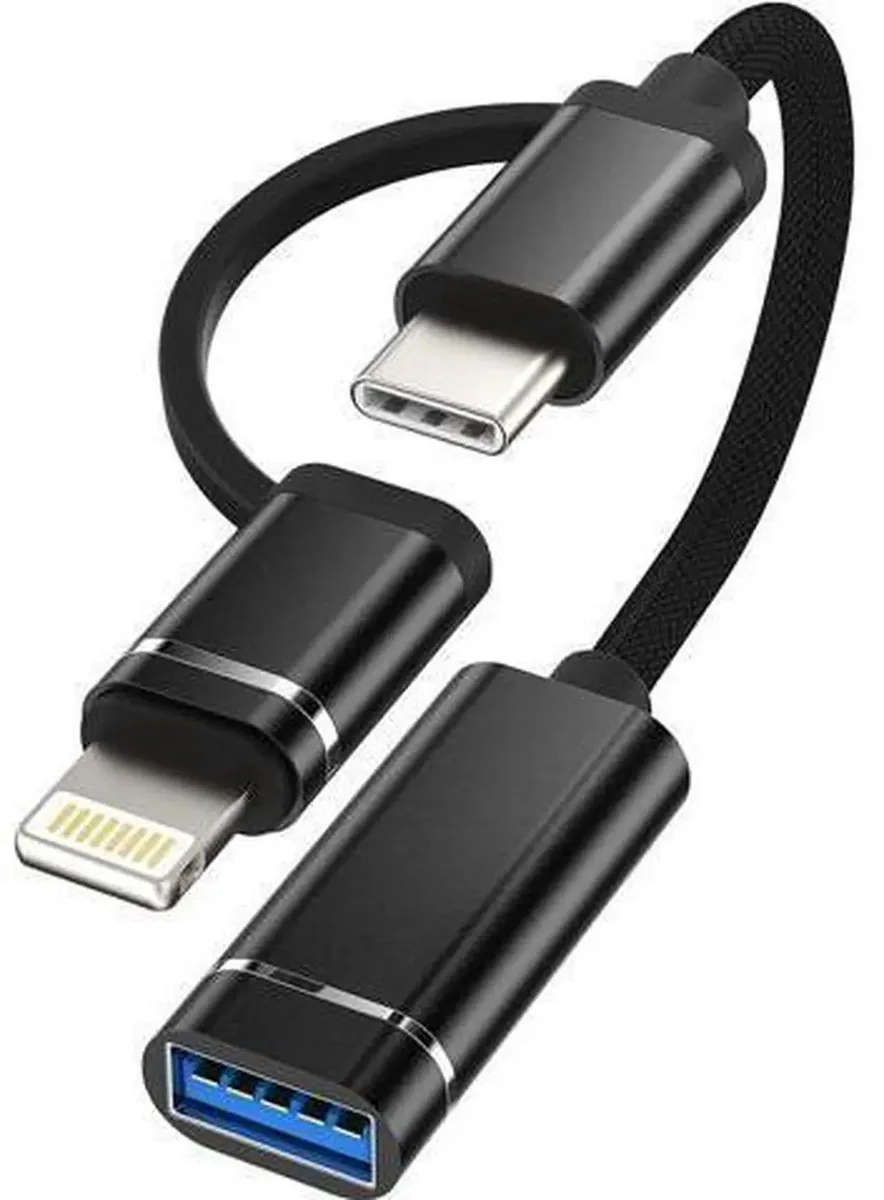 SMUGDESK SMUGDESK USB 3.0 OTG Adapter Lightning USB-C Male to USB-A Female — product photo