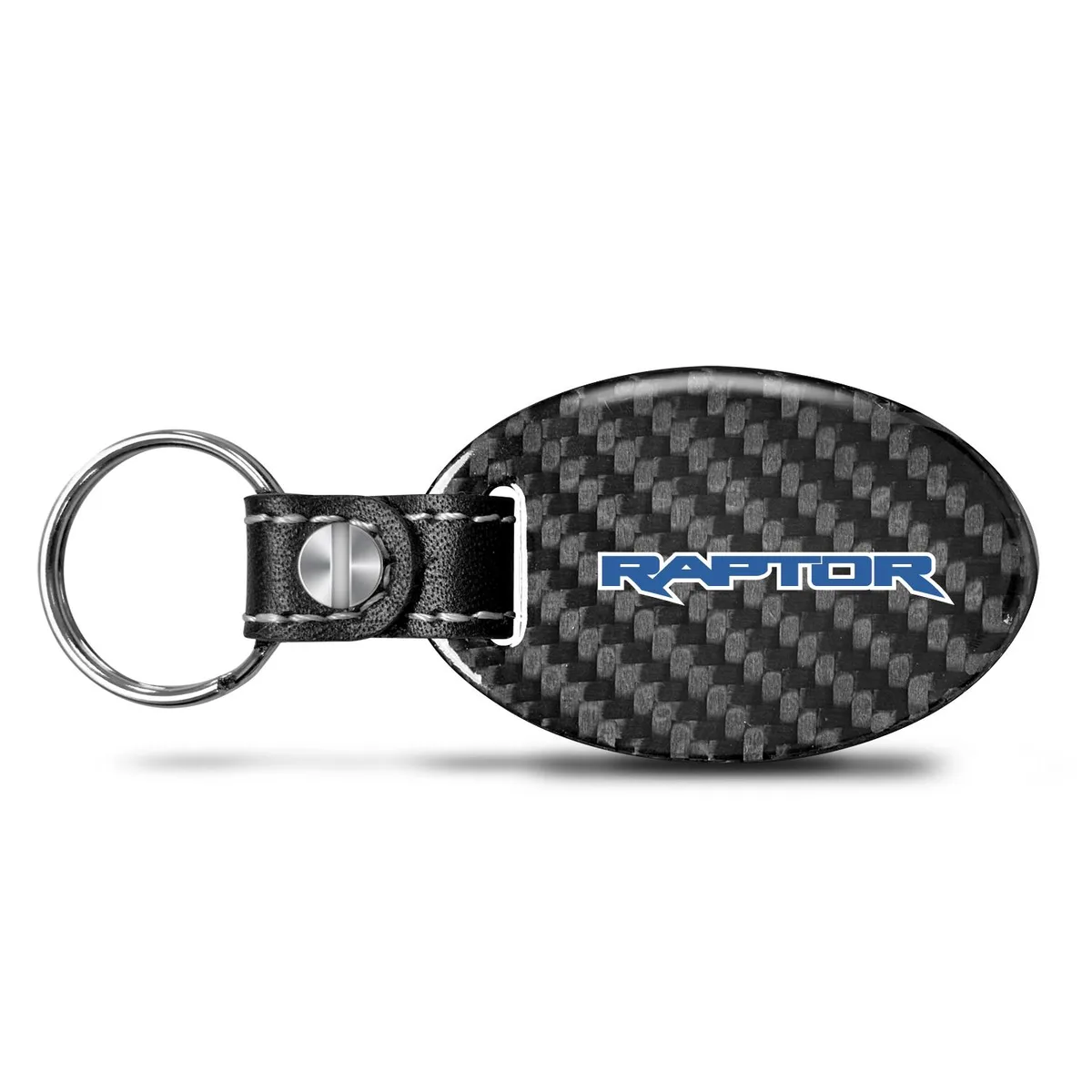 iPick Image, LLC iPick Image, LLC Ford Raptor Blue Carbon Fiber Leather Key Chain — product photo
