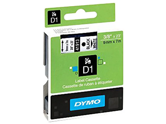 DYMO DYMO 41913 Black on White D1 Label Tape .37" x 23 ft POS Accessory — product photo
