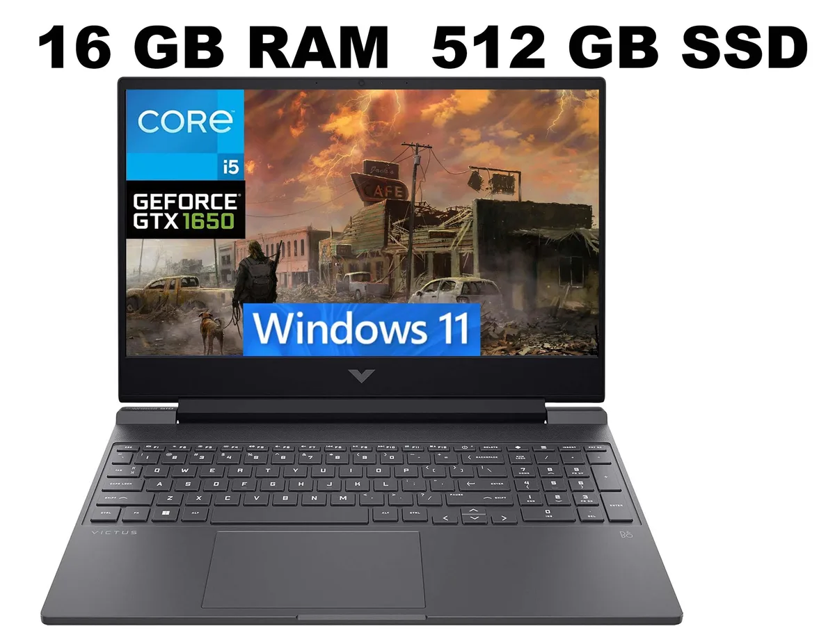 HP HP Victus 15 gaming laptop i5-12450H GTX 1650 16GB 512GB 144Hz — product photo