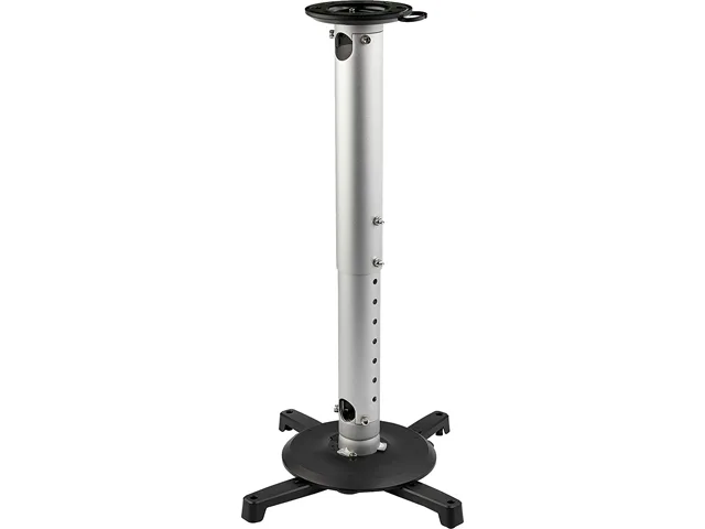 White metal ceiling projector mount with adjustable arm and swivel ball joint