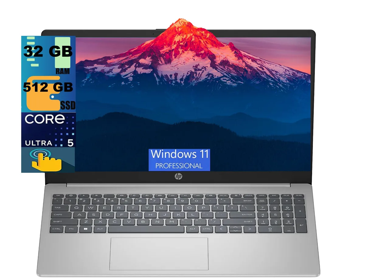 HP HP 15 Laptop Intel Core Ultra 5 125H 15.6" FHD Touchscreen 16GB 512GB — product photo