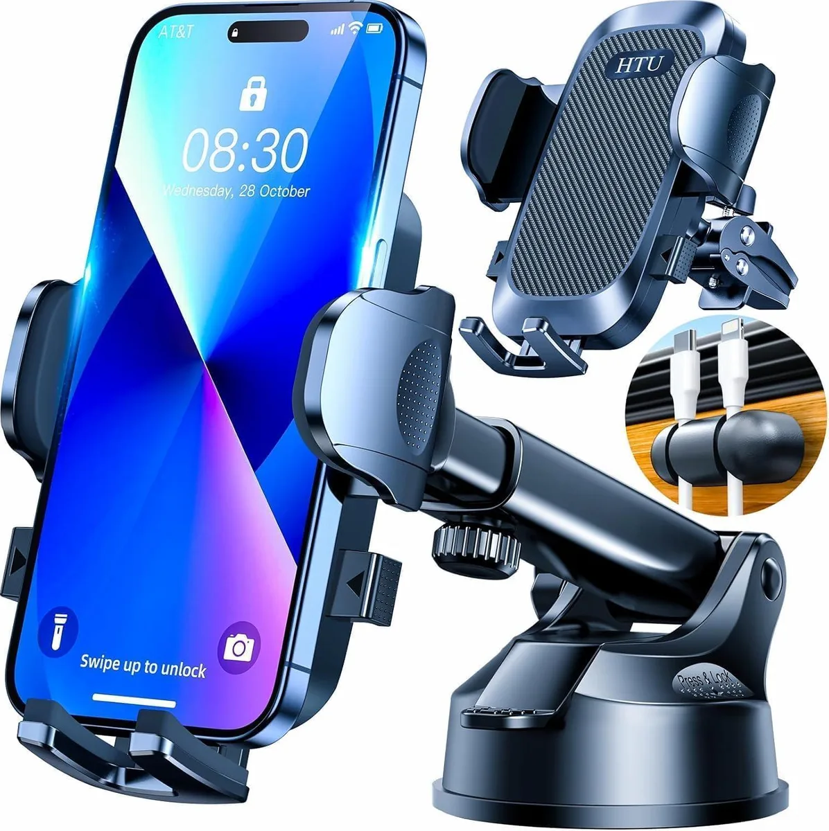 Keyence Keyence Car Phone Holder 2026 Upgraded 100+LBS Suction Dark Black — product photo