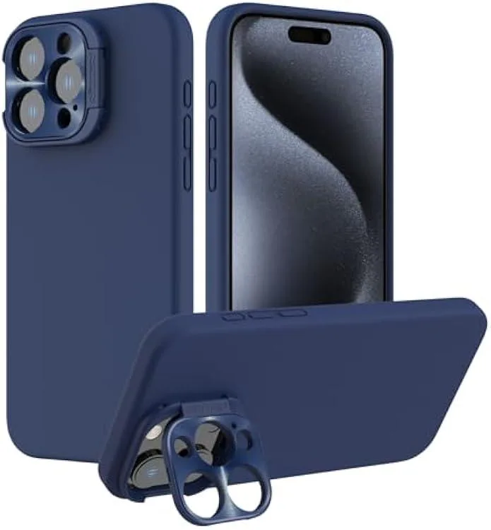 TAURKENAM TAURKENAM iPhone 15 Pro Case Liquid Silicone Blue 6.1 — product photo