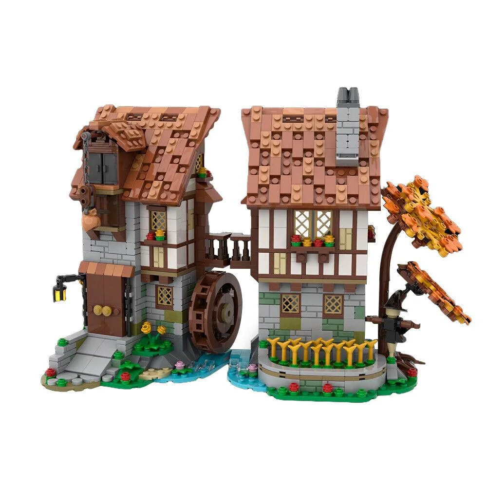 ZITIANYOUBUILD ZITIANYOUBUILD 1235 Medieval Watermill and House Educational Building Set 1235 Pieces — product photo