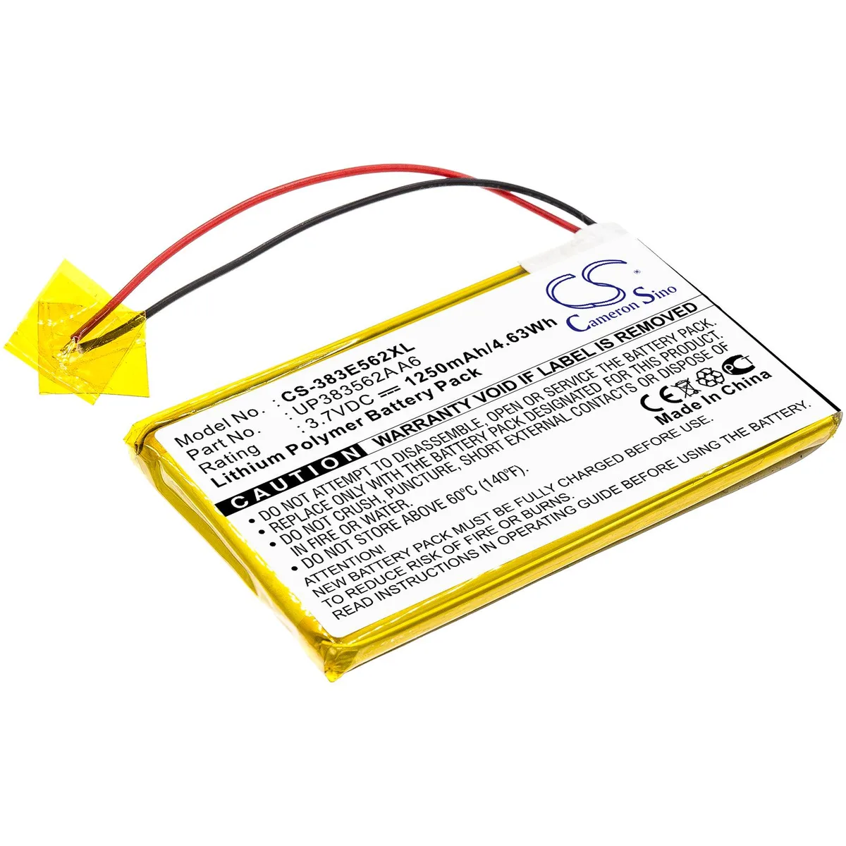 Cameron & Co Cameron & Co DS-CS-383E562XL 3.7 V 1250 mAh handheld pcs accessory — product photo