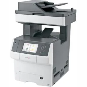 Lexmark X746DE desktop colour laser multifunction printer with flatbed scanner and touchscreen