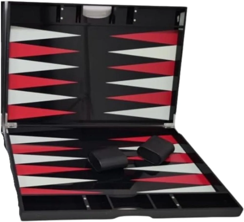 Ultimaxx Ultimaxx Lucite Acrylic Backgammon Set 18" 30pc game — product photo