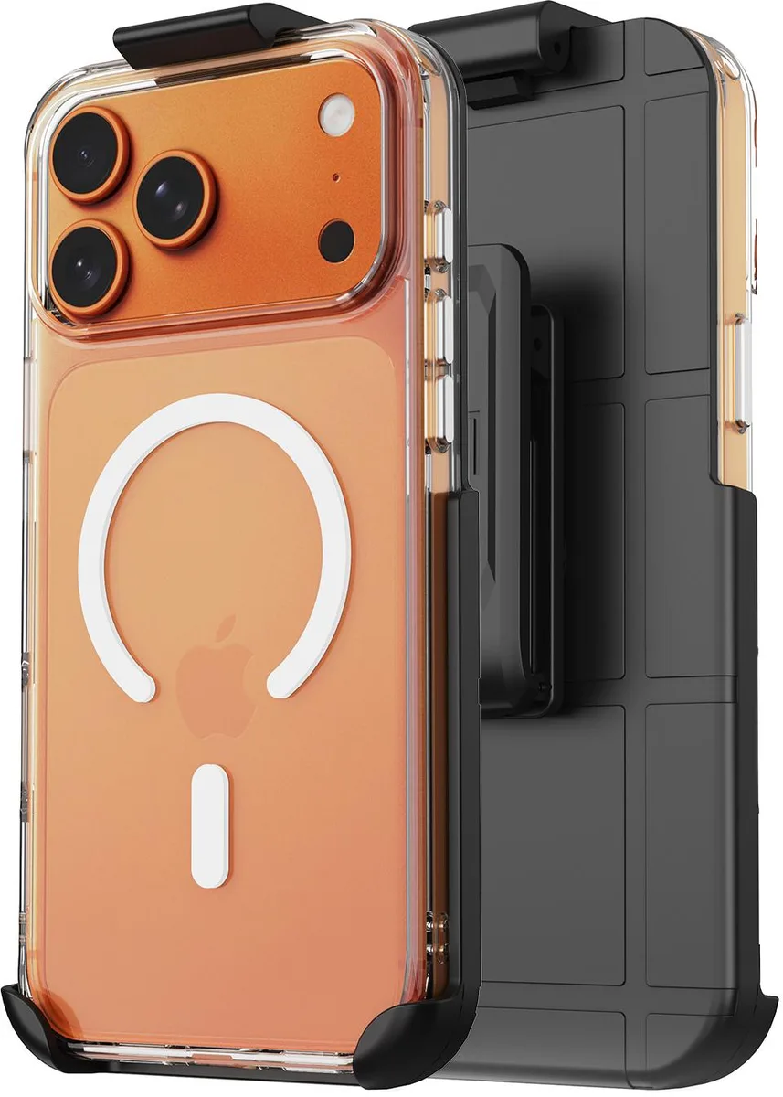 Nakedcellphone Nakedcellphone iPhone 17 Pro Max Case &amp; Belt Clip Holster Clear — product photo