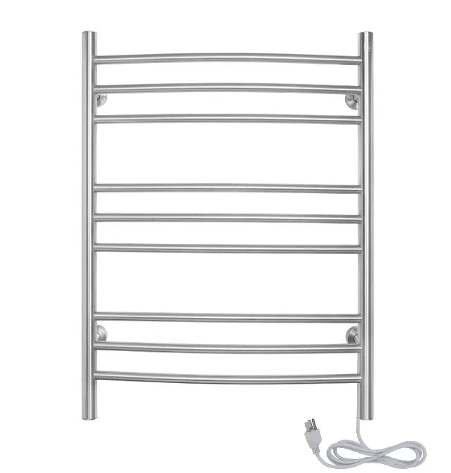 WarmlyYours WarmlyYours Riviera Towel Warmer Brushed Dual Connection 9 Bars — product photo