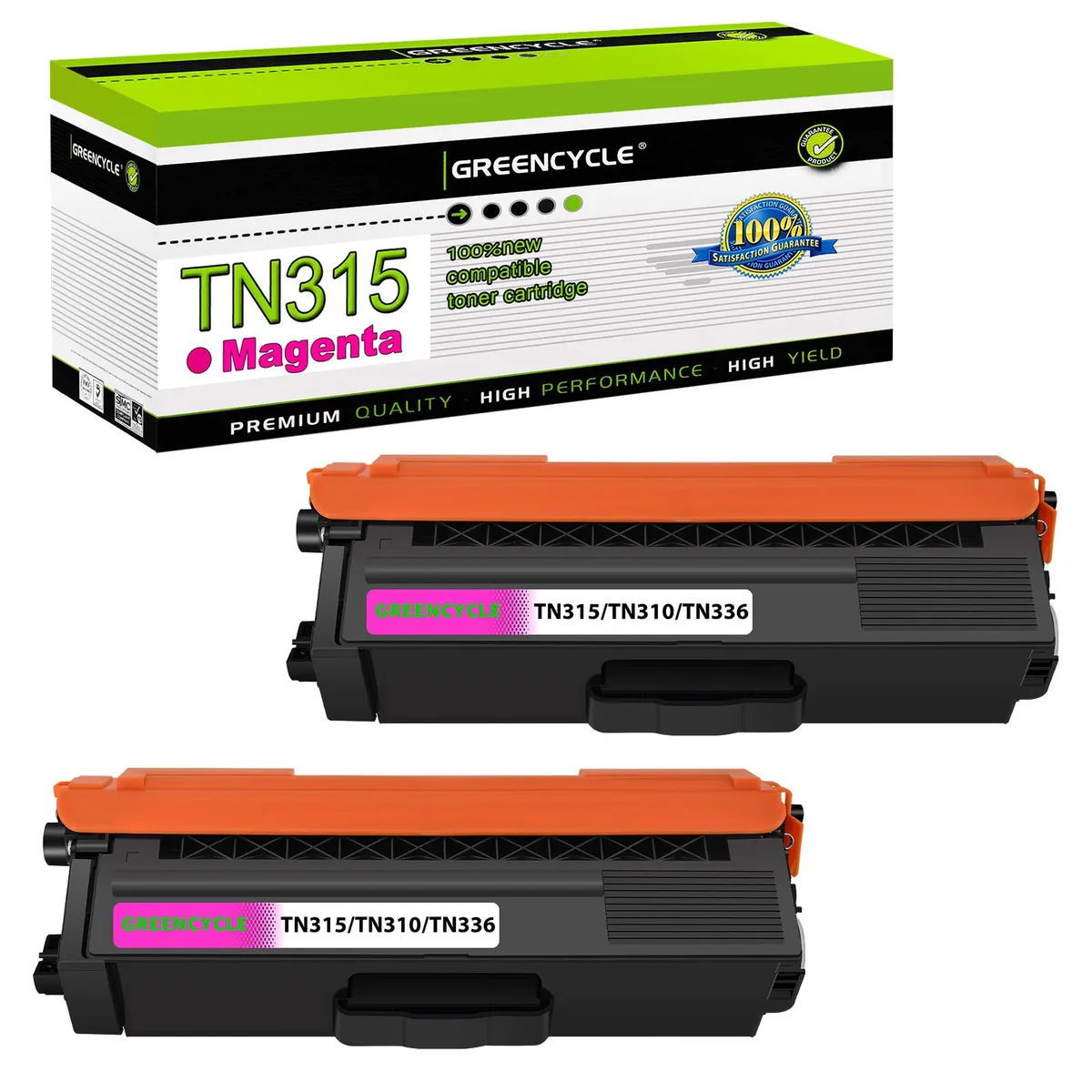GREENCYCLE GREENCYCLE TN315 Magenta Toner Cartridge 2 Pack 3500 Pages — product photo