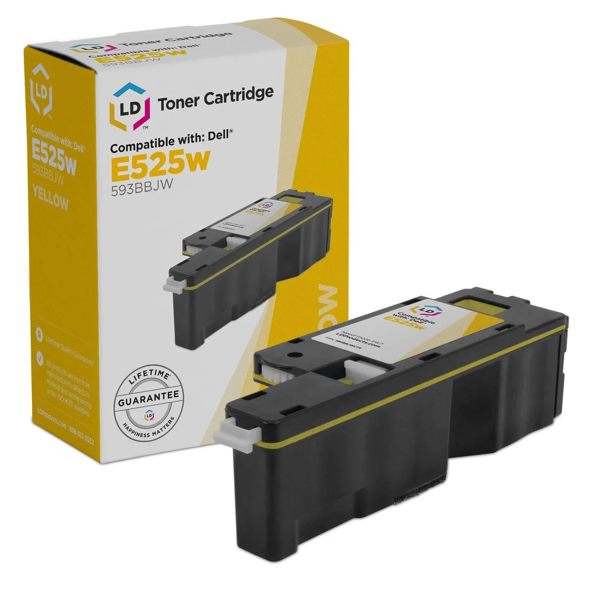 LD Products LD Products Yellow Toner Cartridge 593-BBJW 3581G 1400 pages — product photo