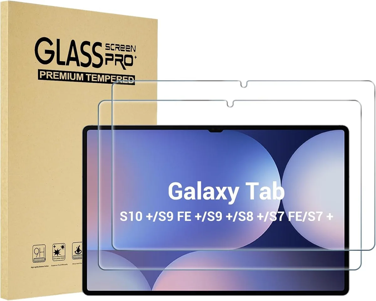 anicestore anicestore Screen Protector 2 Pack Tempered Glass 12.4" Samsung Tab S10+/S9+/S8+/S7+ — product photo