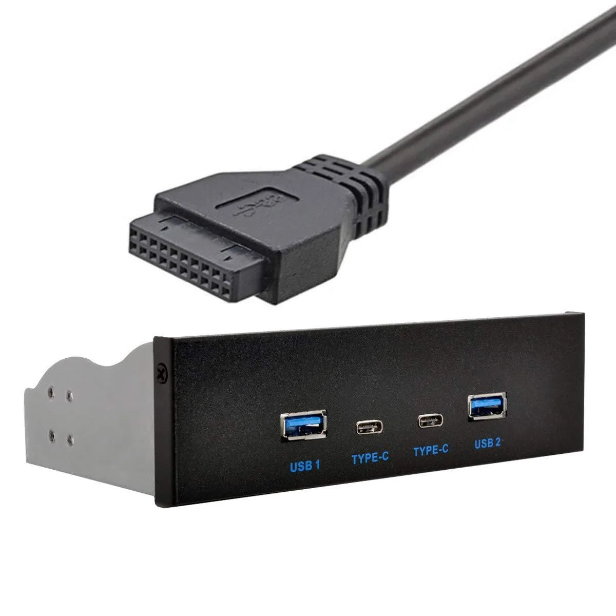 LORDWORLD LORDWORLD USB-C & USB 3.0 Hub 4 Ports 20Pin 5.25" Bay — product photo