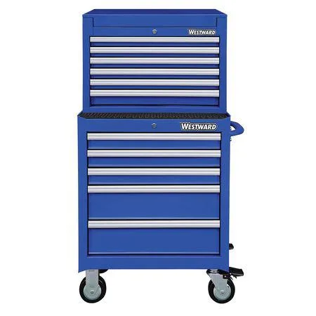 Westward Westward 7CY26 Tool Chest &amp; Cabinet Combination, 11-Drawers, Powder — product photo