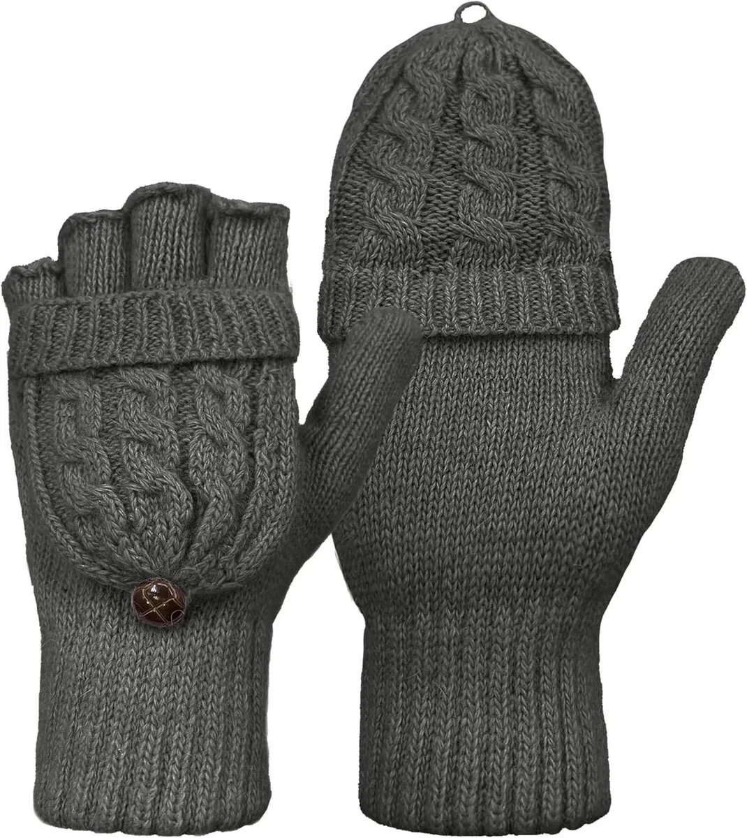 Tanvia Tanvia Convertible Flip-Top Mittens Dark Gray — product photo