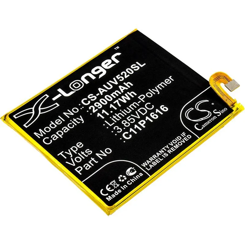 Rectangular lithium-ion phone battery, dark finish