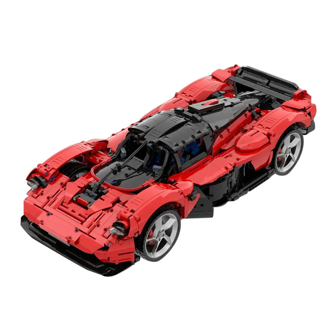 ZITIANYOUBUILD ZITIANYOUBUILD MOC-218984 1/8 Scale Super Car Blocks Set 3031PCS Static Version Red — product photo