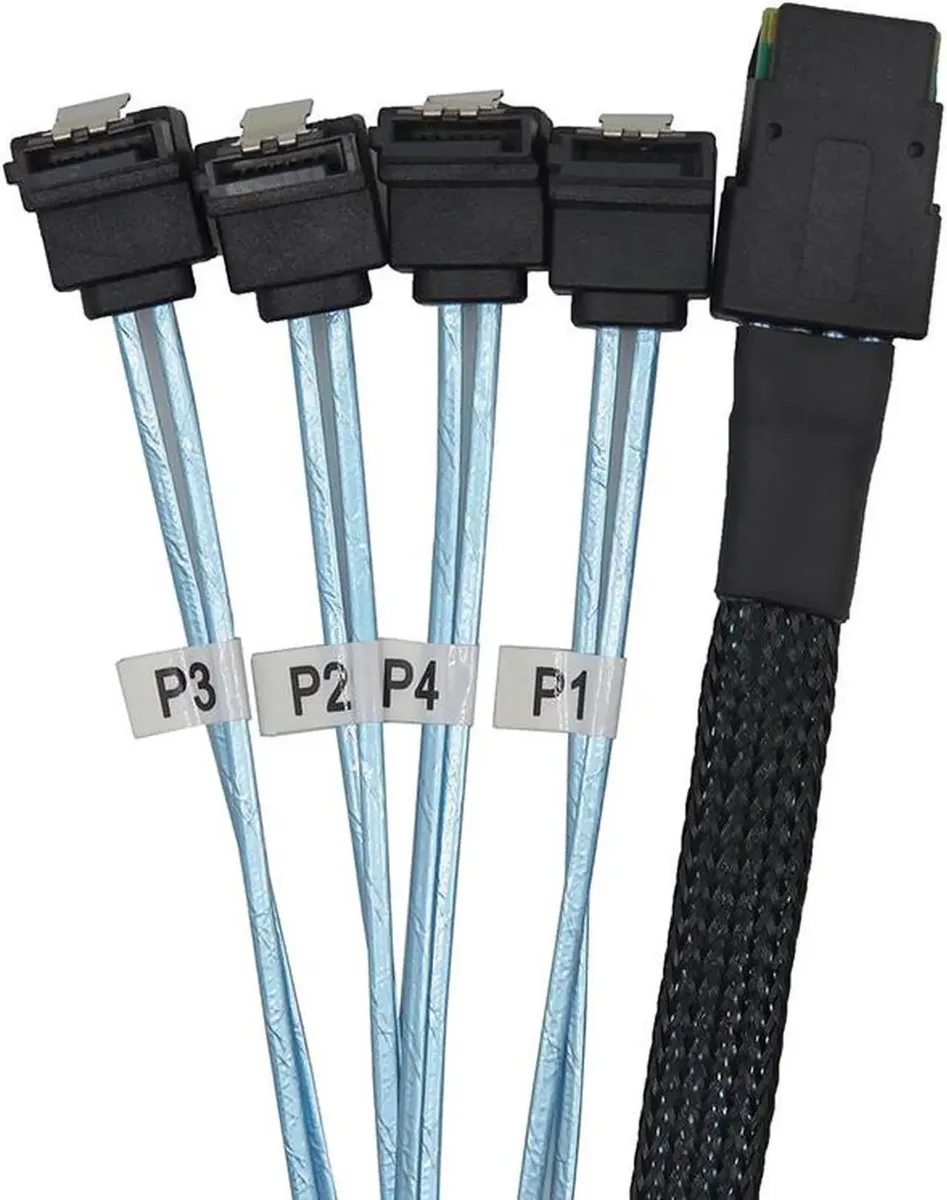 Vszerda Vszerda Internal Mini SAS SFF-8087 to 4 Right Angle SATA Cable 3.3ft — product photo