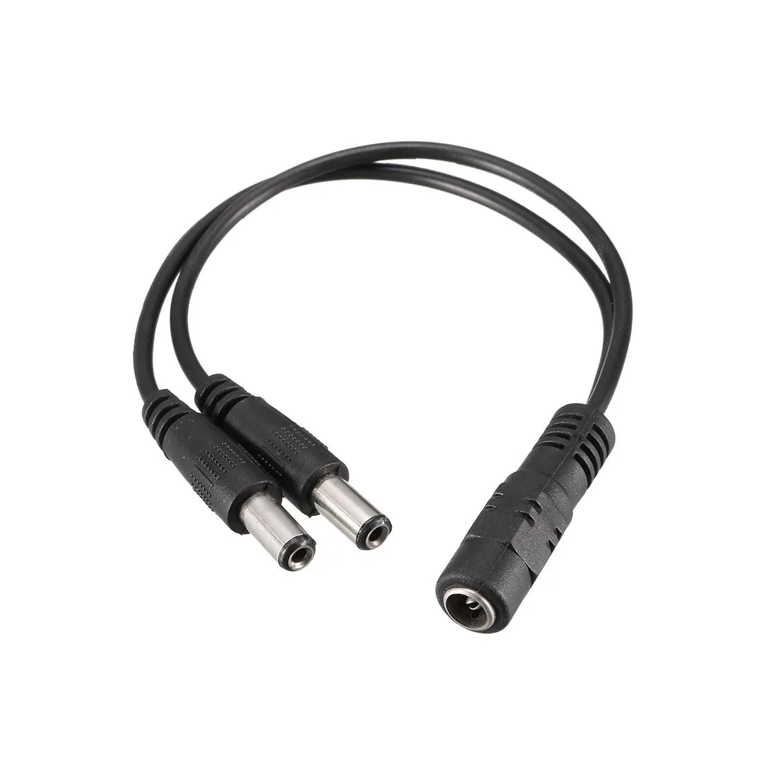 Unique-Bargains Unique-Bargains 2.1 x 5.5mm Female to 2 Male DC Power Cable Black 20cm — product photo