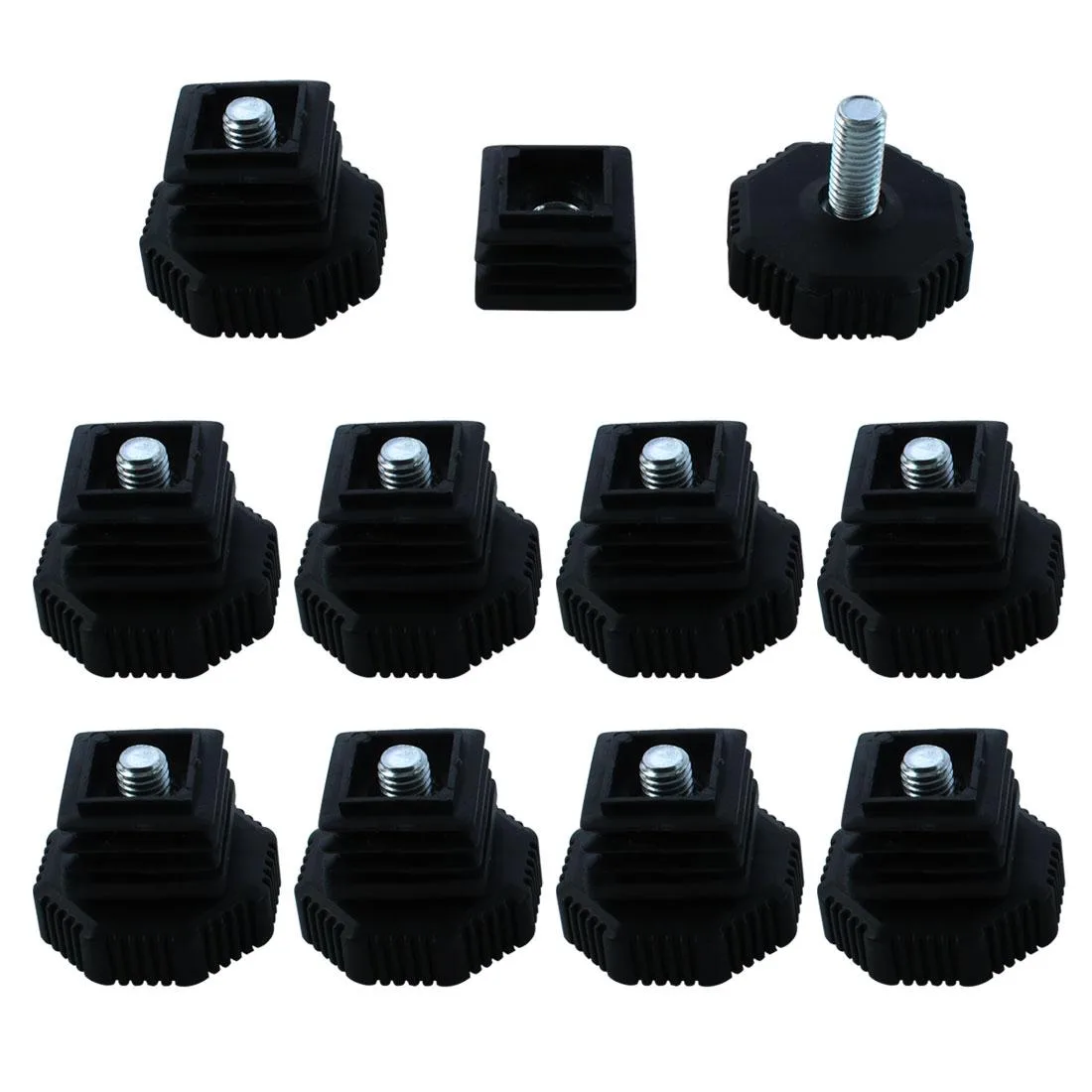Unique-Bargains Unique-Bargains Leveling Feet 25mm Square Tube Inserts 10 Sets — product photo