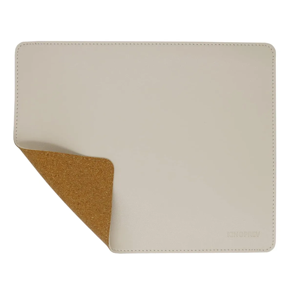  KINOPREV Leather Mouse Pad Beige 10.2 x 8.3 x .08 in — product photo