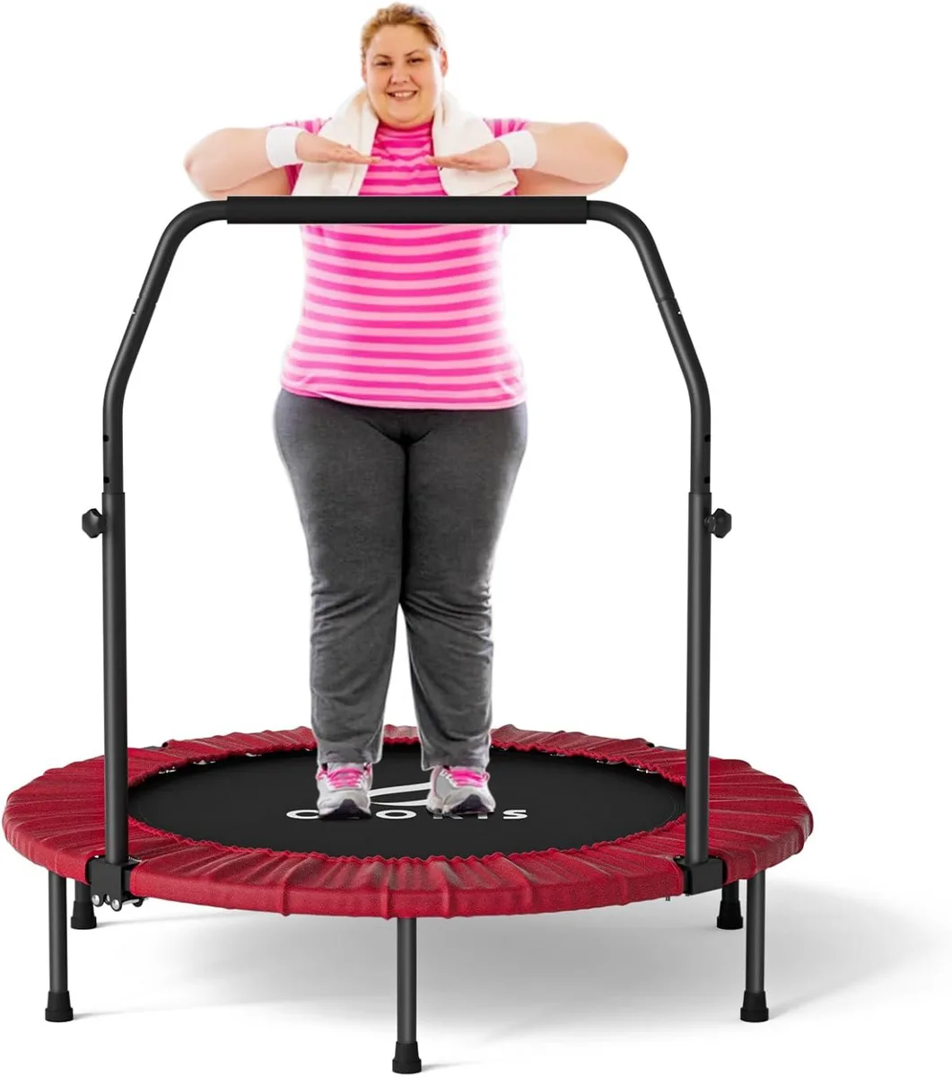 TAURKENAM TAURKENAM 40in Folding Trampoline with Adjustable Foam Handle — product photo