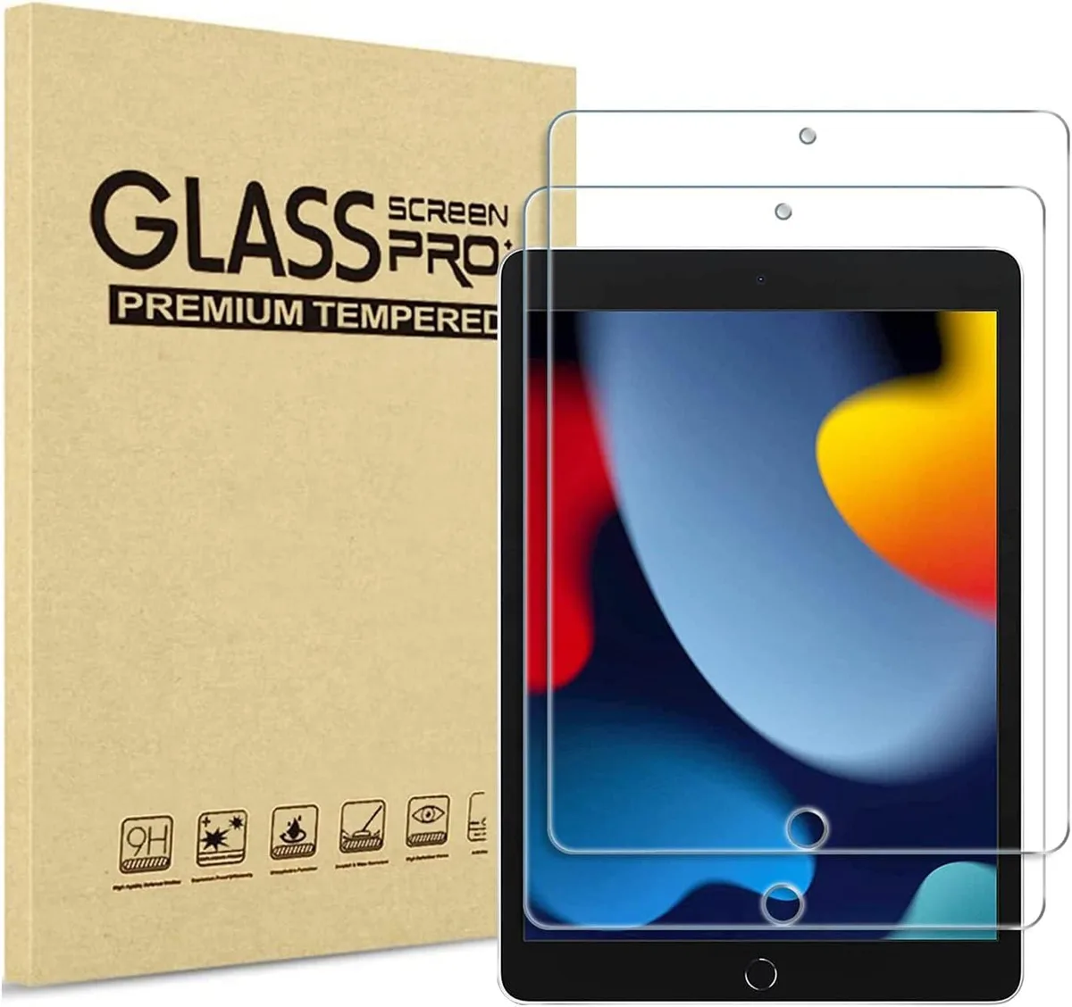 Leelbox Leelbox 9th Screen Protector 2 Pack 10.2 Inch 2019 2020 2021 — product photo
