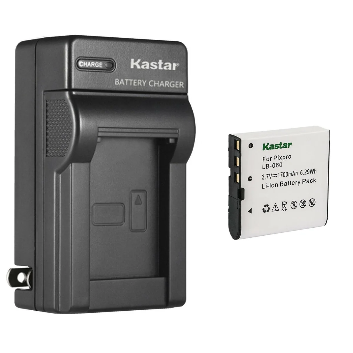 Kastar Kastar LB-060 Battery &amp; Charger 1-Pack camera battery — product photo
