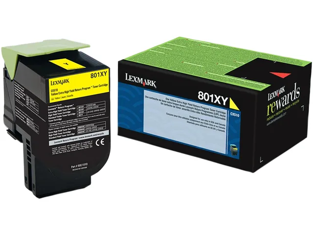 Lexmark Lexmark 80C1XY0 Yellow Toner Cartridge 4000 Pages — product photo