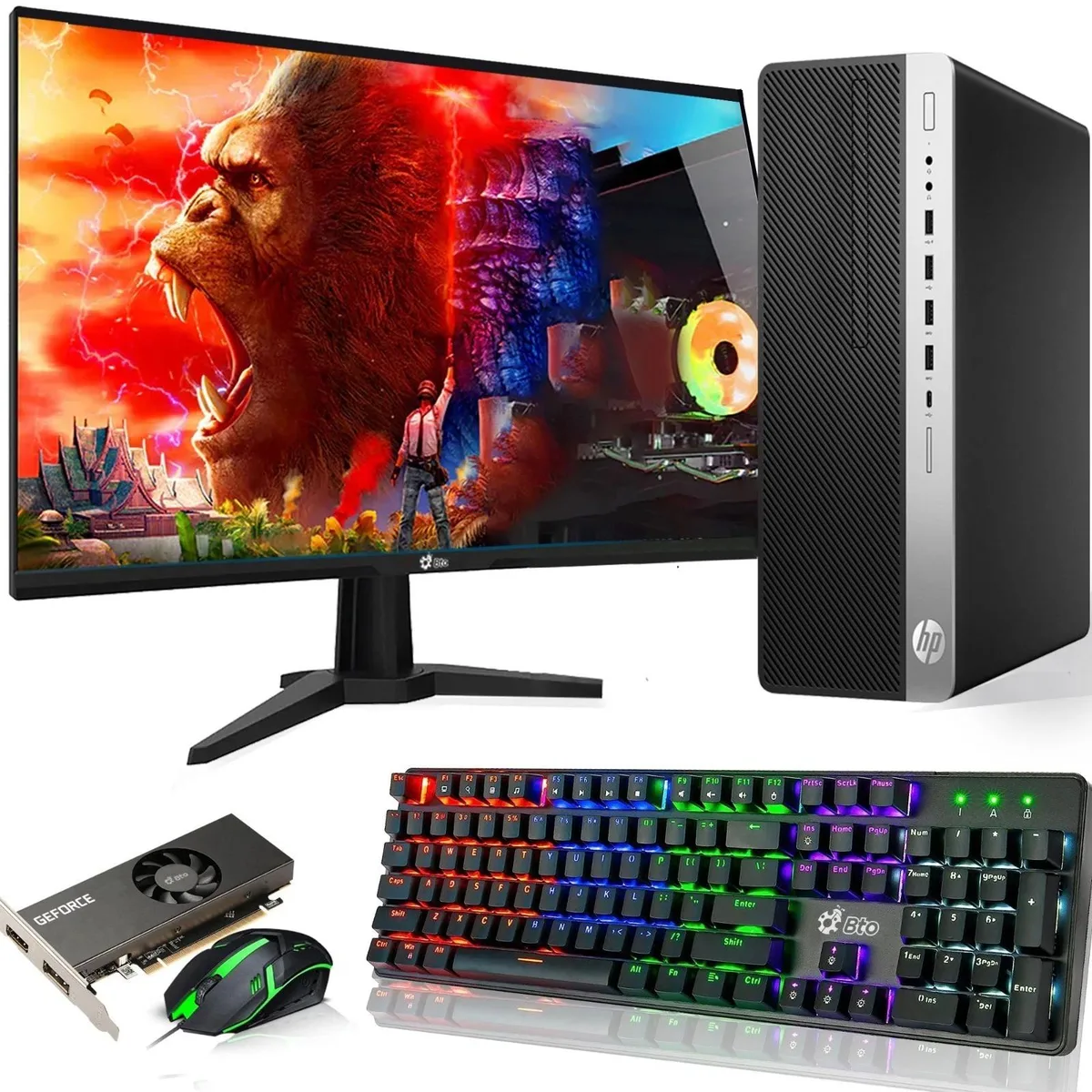 Lenovo Lenovo G4 SFF desktop PC i5 16GB 256GB SSD Radeon 550 19" monitor Win 11 Pro — product photo