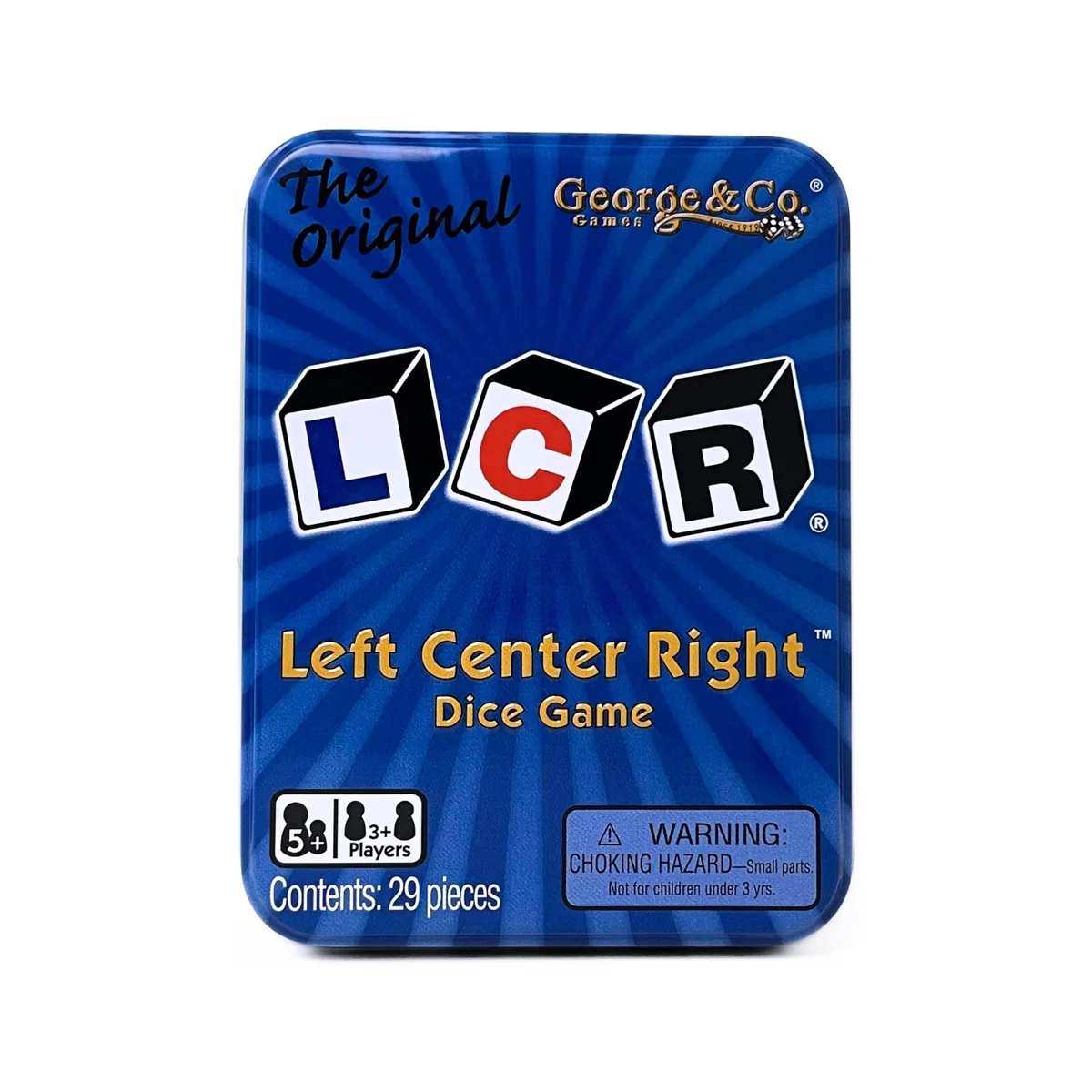  Worry Free Gadgets LCR Dice Game Blue Tin 119 — product photo