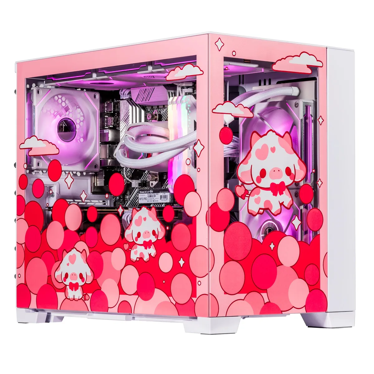 Velztorm Velztorm Bubble Cow gaming PC Ryzen 7 5700X RTX 5070 Ti 32GB DDR4 2TB PCIe SSD Win 11 Home — product photo