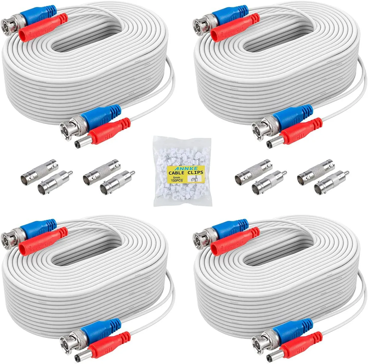 Annke Annke 4-Pack 30 m / 100 ft BNC Video Power Cables White — product photo