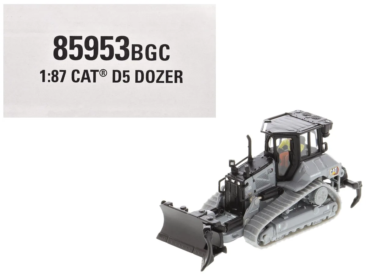 DieCast Masters DieCast Masters CAT D5 Track-Type Dozer Centennial Gray with Operator 1/87 Scale Hobby Collectible — product photo