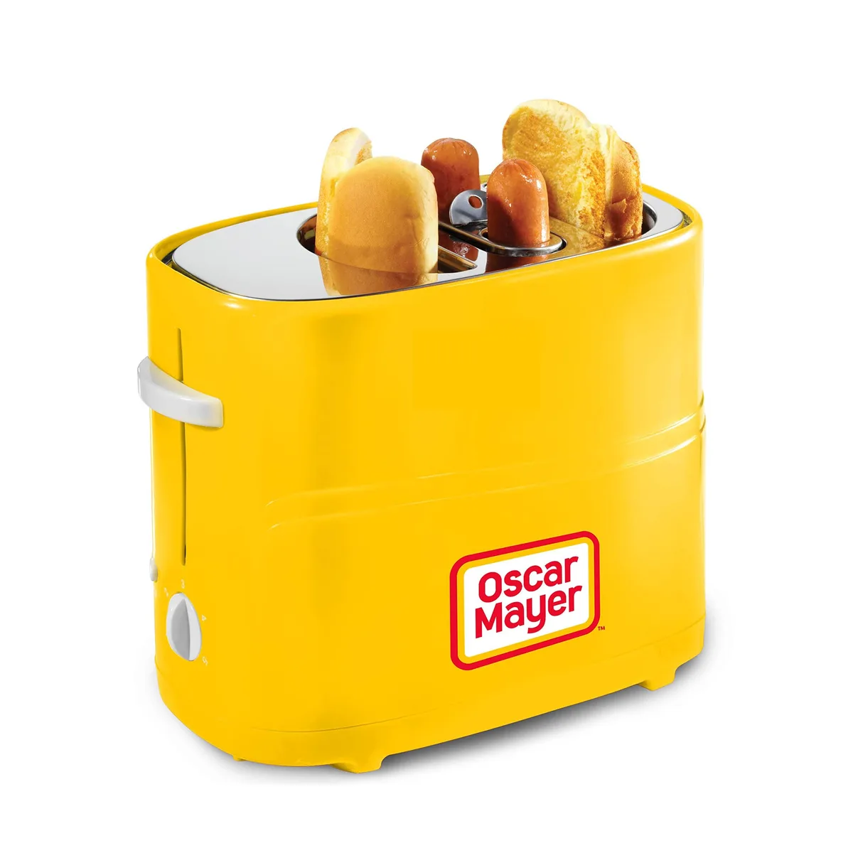  Nostalgia Electrics Oscar Mayer 2-Slot Hot Dog Toaster Yellow 520W — product photo