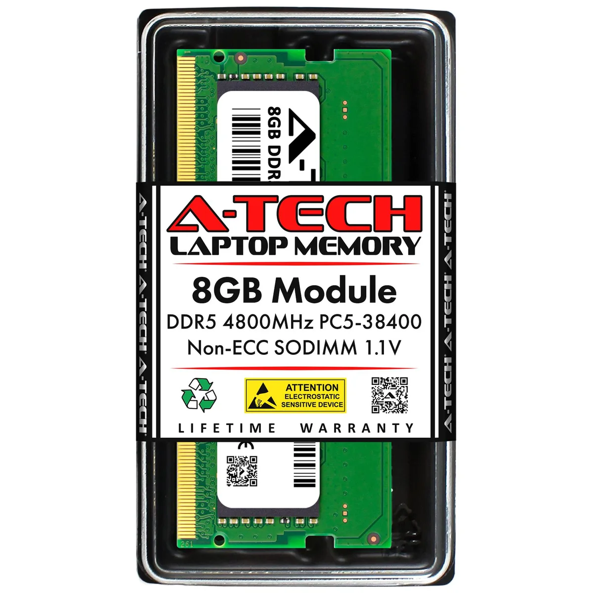 A-Tech A-Tech 8GB DDR5 4800MHz SODIMM CL40 1.1V 262-Pin Laptop RAM — product photo