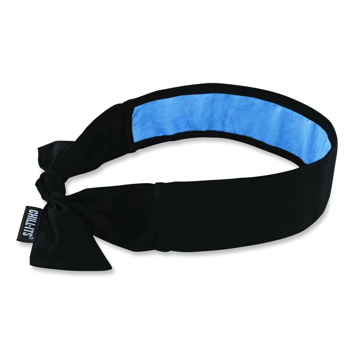 Ergodyne Ergodyne Chill-Its 6700CT Cooling Bandana PVA Tie Headband Black 12565 — product photo