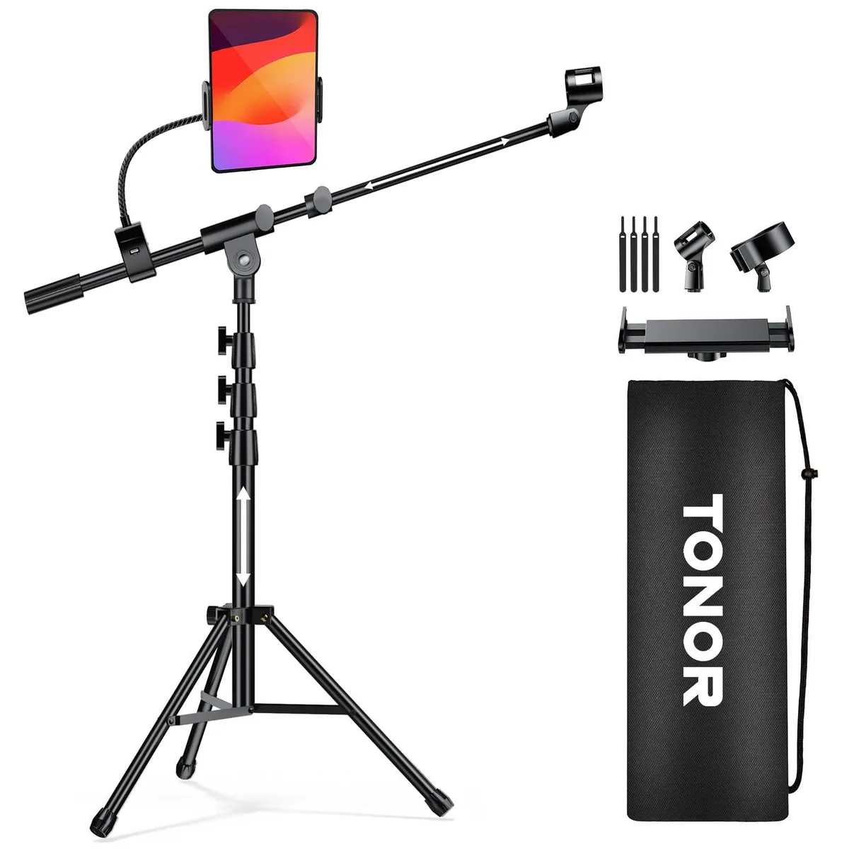 Avid 23068 Microphone Stand with Tablet Holder, Tripod Boom Arm — product photo