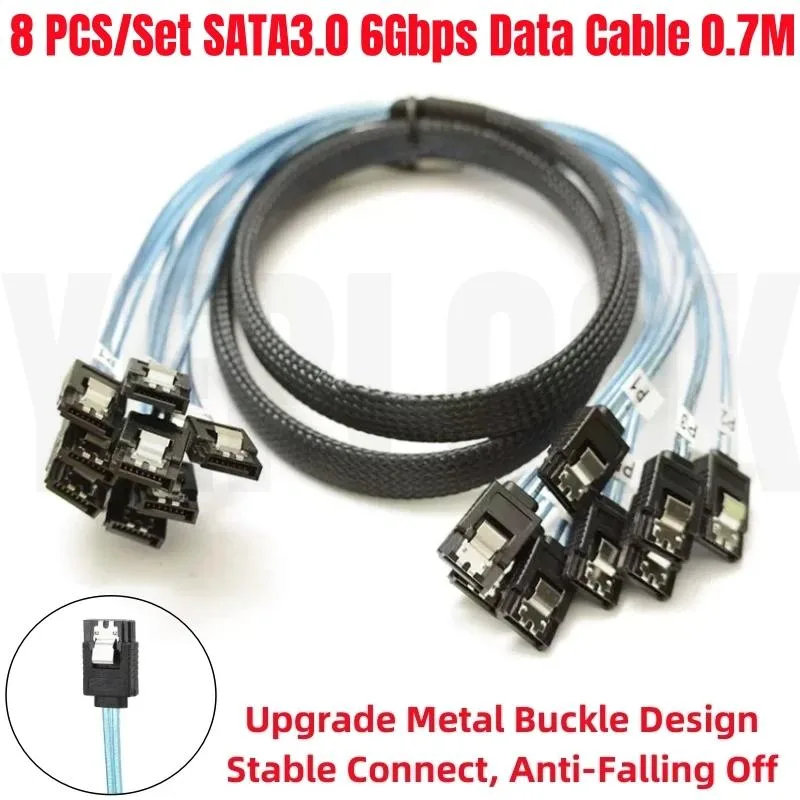 YEPLOOK YEPLOOK 8 SATA 3.0 SAS 7-pin 6 Gbps 1 m blue sata cable — product photo