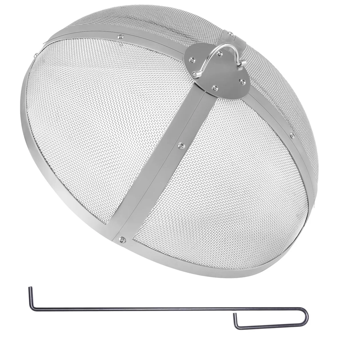 VEVOR VEVOR Fire Pit Spark Screen 27" Stainless Steel with Handle and Poker — product photo